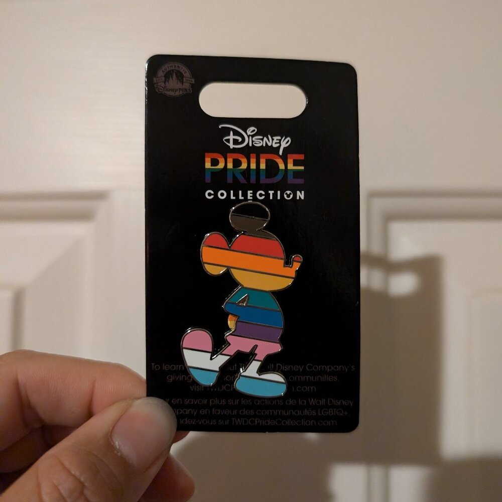 Mickey Mouse Rainbow Silhouette Pin - Disneyland Resort - Pride Collection NWT